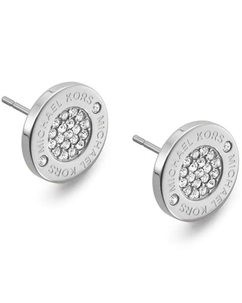 michael kors silver earrings women.